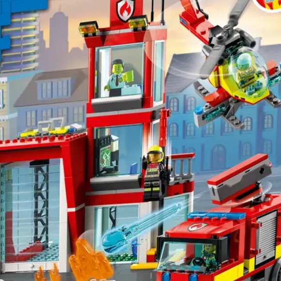 Lego Brand New City Fire Station 60320 Building Toy Set - Picture 4 of 11